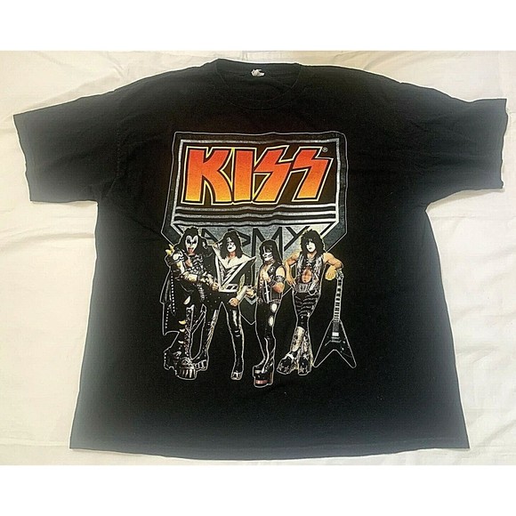 Alstyle Apparel Activewear Mens Kiss Army T-Shirt Black Size 2XL - Picture 1 of 6